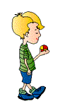 Moving Gif of a cartoon boy playing with a yo-yo
