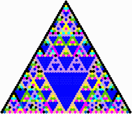 Pascal's triangle mod 2 with 50 rows