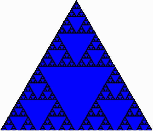 Pascal's triangle mod 2 with 125 rows