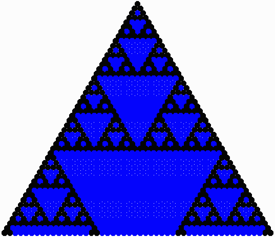 Pascal's triangle mod 2 with 50 rows